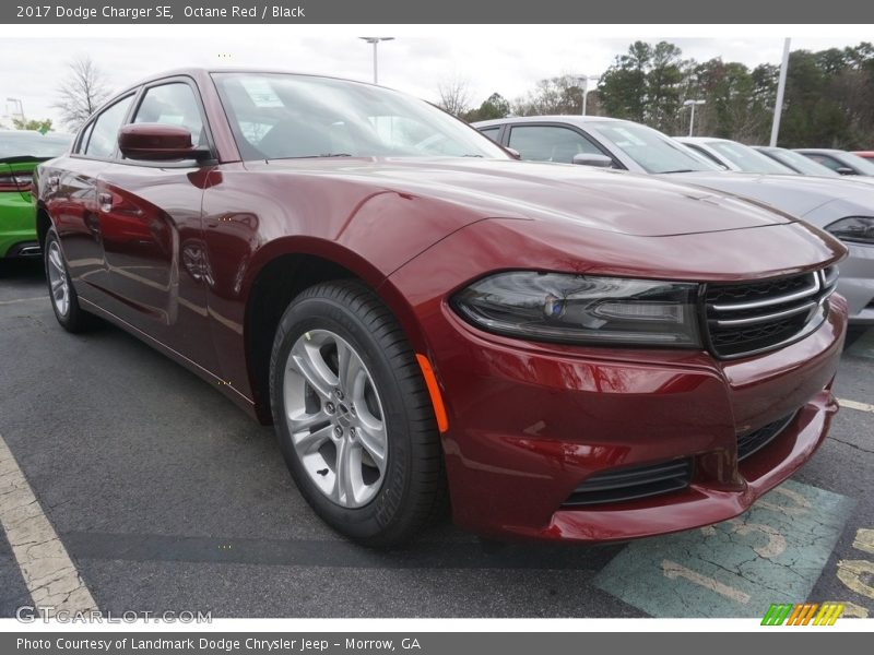 Octane Red / Black 2017 Dodge Charger SE