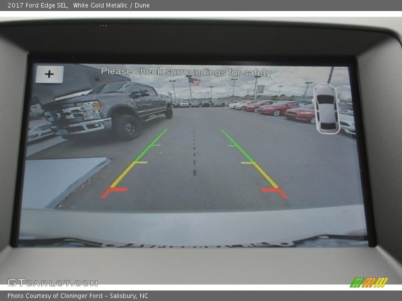 White Gold Metallic / Dune 2017 Ford Edge SEL