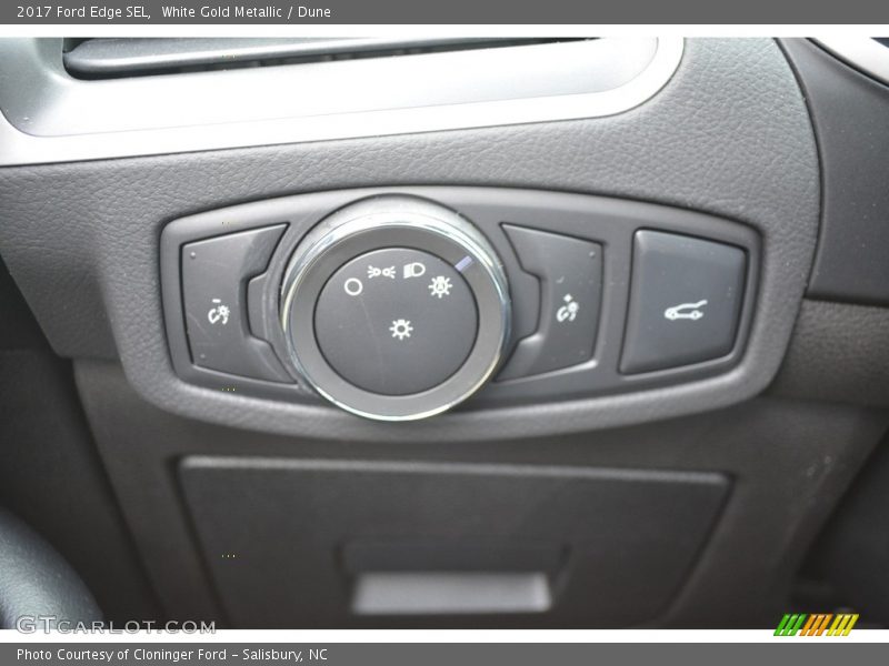 White Gold Metallic / Dune 2017 Ford Edge SEL