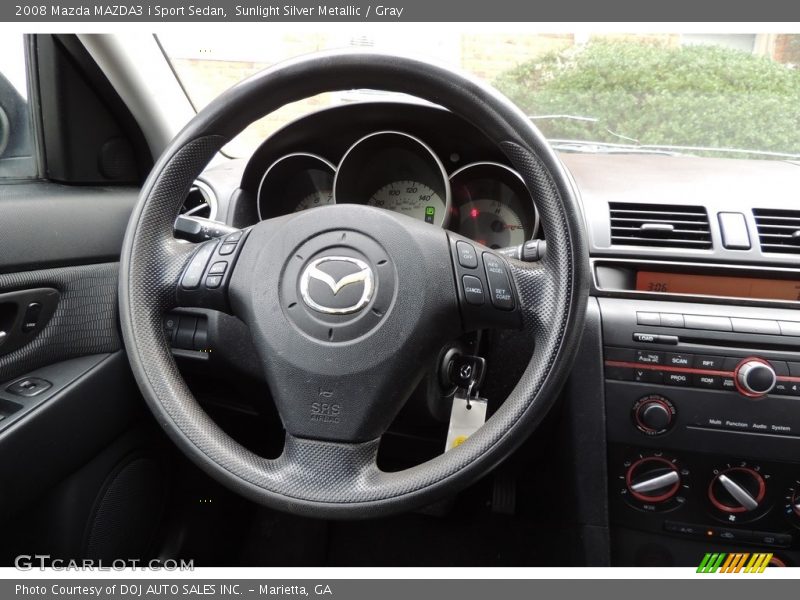 Sunlight Silver Metallic / Gray 2008 Mazda MAZDA3 i Sport Sedan