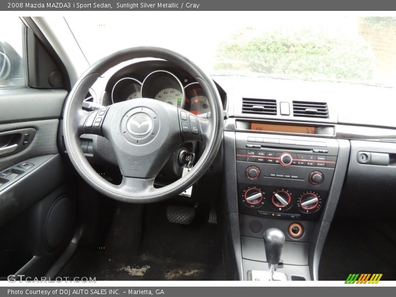 Sunlight Silver Metallic / Gray 2008 Mazda MAZDA3 i Sport Sedan