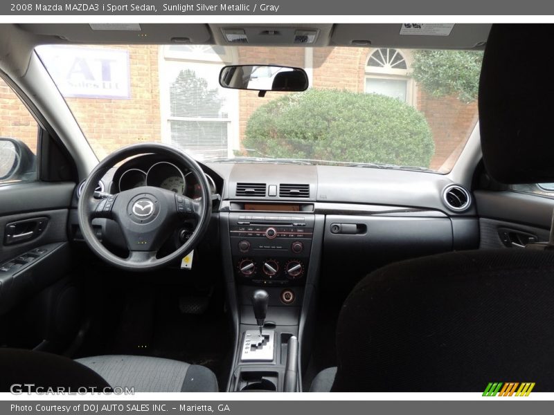 Sunlight Silver Metallic / Gray 2008 Mazda MAZDA3 i Sport Sedan