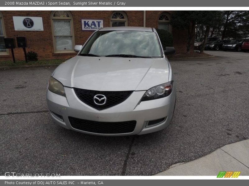 Sunlight Silver Metallic / Gray 2008 Mazda MAZDA3 i Sport Sedan