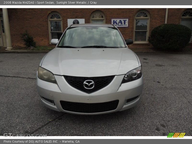Sunlight Silver Metallic / Gray 2008 Mazda MAZDA3 i Sport Sedan