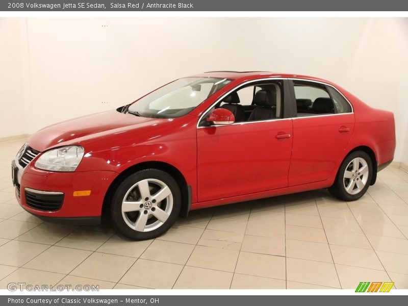 Salsa Red / Anthracite Black 2008 Volkswagen Jetta SE Sedan
