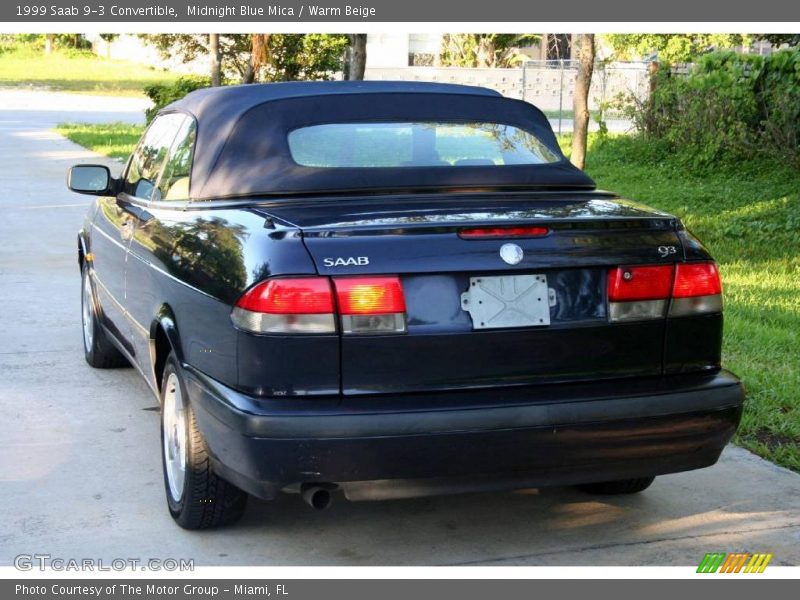 Midnight Blue Mica / Warm Beige 1999 Saab 9-3 Convertible