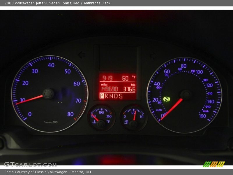 Salsa Red / Anthracite Black 2008 Volkswagen Jetta SE Sedan