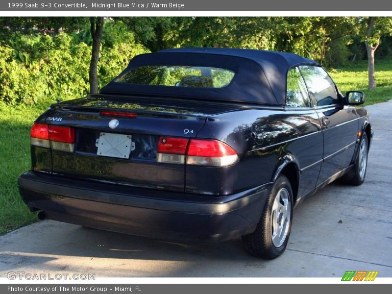 Midnight Blue Mica / Warm Beige 1999 Saab 9-3 Convertible