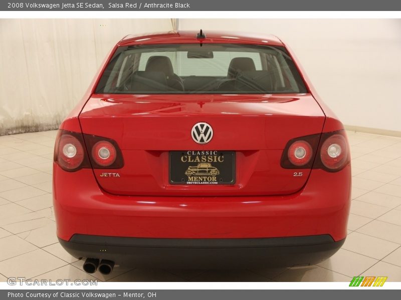 Salsa Red / Anthracite Black 2008 Volkswagen Jetta SE Sedan