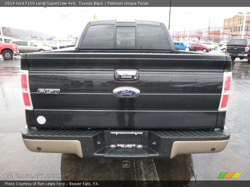 Tuxedo Black / Platinum Unique Pecan 2014 Ford F150 Lariat SuperCrew 4x4