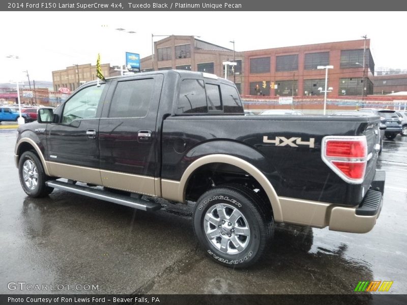 Tuxedo Black / Platinum Unique Pecan 2014 Ford F150 Lariat SuperCrew 4x4