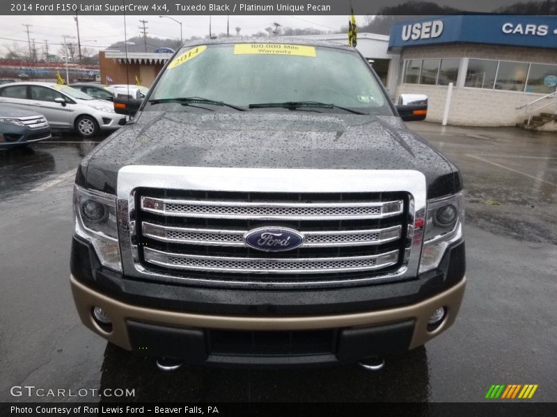 Tuxedo Black / Platinum Unique Pecan 2014 Ford F150 Lariat SuperCrew 4x4