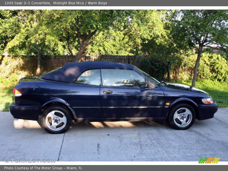 Midnight Blue Mica / Warm Beige 1999 Saab 9-3 Convertible