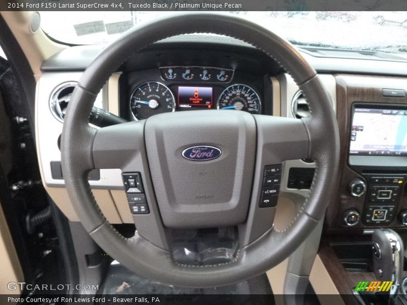 Tuxedo Black / Platinum Unique Pecan 2014 Ford F150 Lariat SuperCrew 4x4