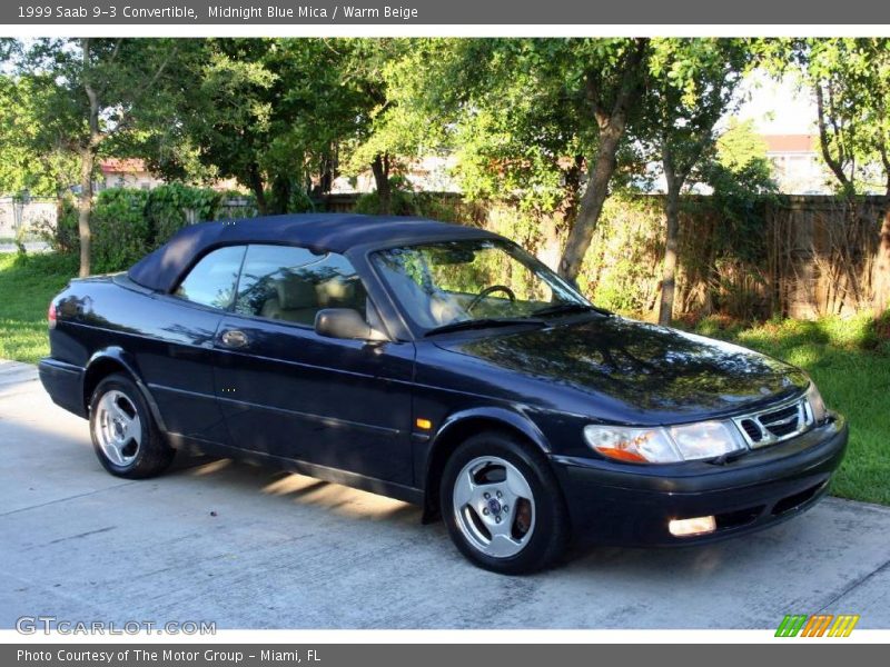 Midnight Blue Mica / Warm Beige 1999 Saab 9-3 Convertible