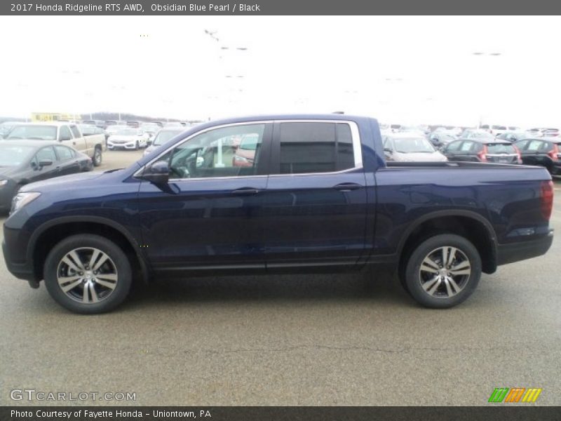 Obsidian Blue Pearl / Black 2017 Honda Ridgeline RTS AWD