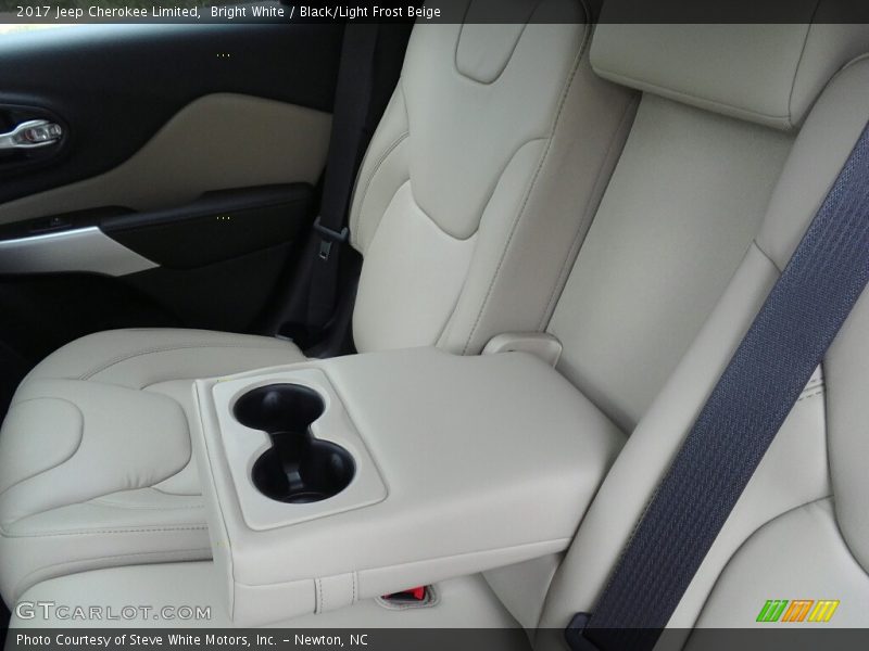 Bright White / Black/Light Frost Beige 2017 Jeep Cherokee Limited