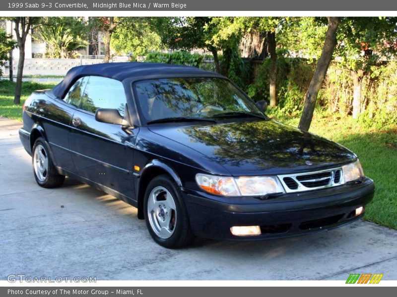 Midnight Blue Mica / Warm Beige 1999 Saab 9-3 Convertible