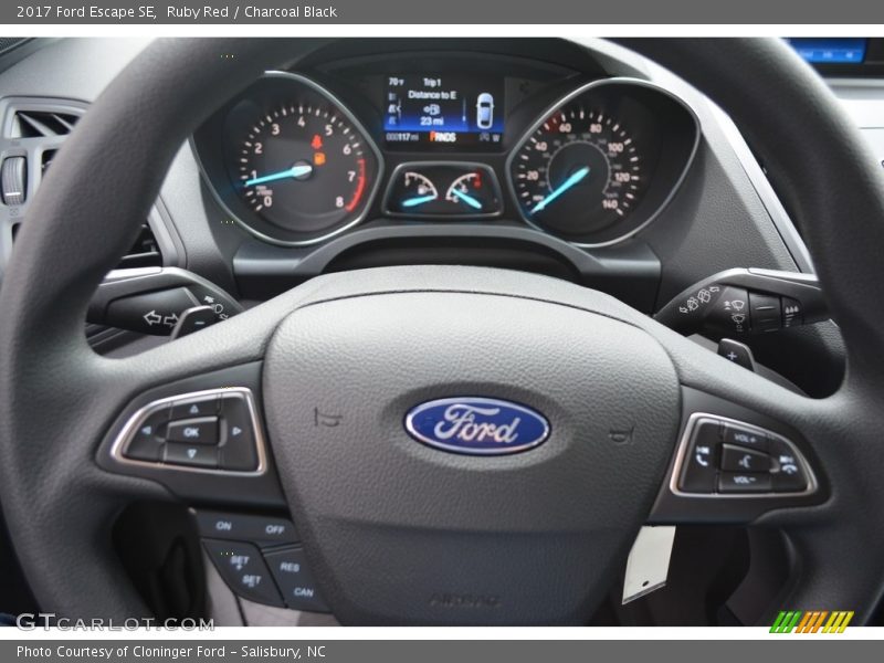 Ruby Red / Charcoal Black 2017 Ford Escape SE