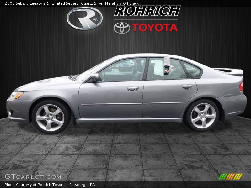 Quartz Silver Metallic / Off Black 2008 Subaru Legacy 2.5i Limited Sedan