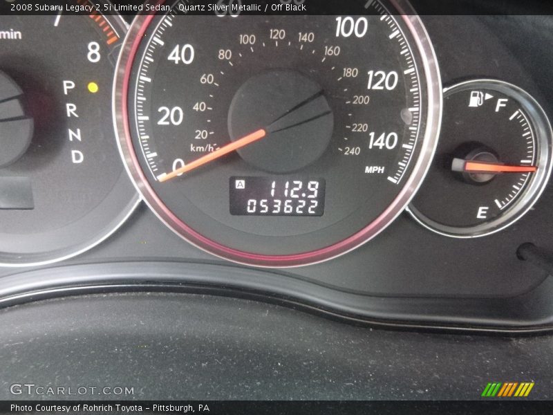 Quartz Silver Metallic / Off Black 2008 Subaru Legacy 2.5i Limited Sedan