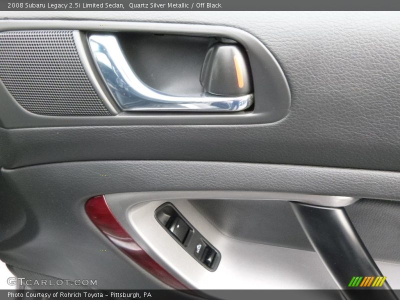 Quartz Silver Metallic / Off Black 2008 Subaru Legacy 2.5i Limited Sedan