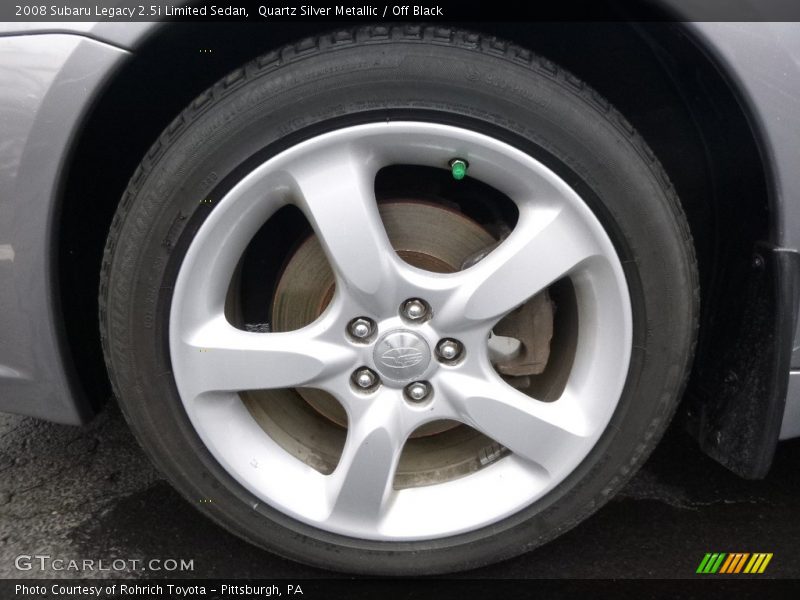 Quartz Silver Metallic / Off Black 2008 Subaru Legacy 2.5i Limited Sedan