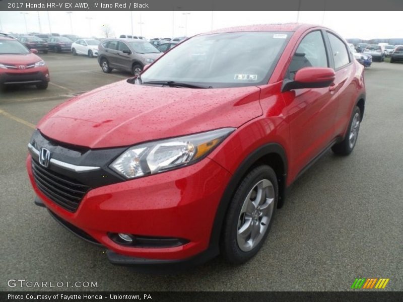 Milano Red / Black 2017 Honda HR-V EX AWD