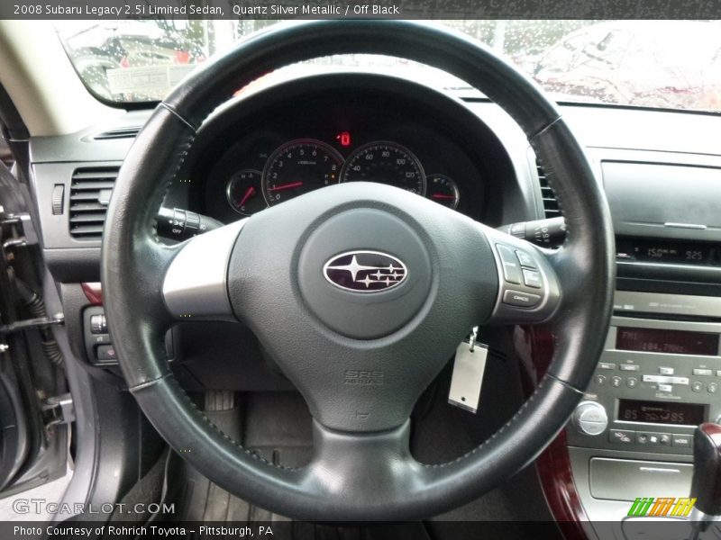 Quartz Silver Metallic / Off Black 2008 Subaru Legacy 2.5i Limited Sedan