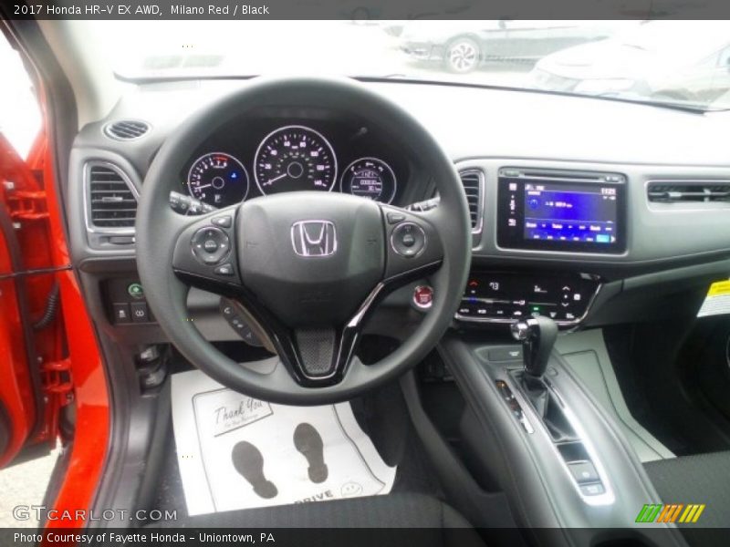 Milano Red / Black 2017 Honda HR-V EX AWD