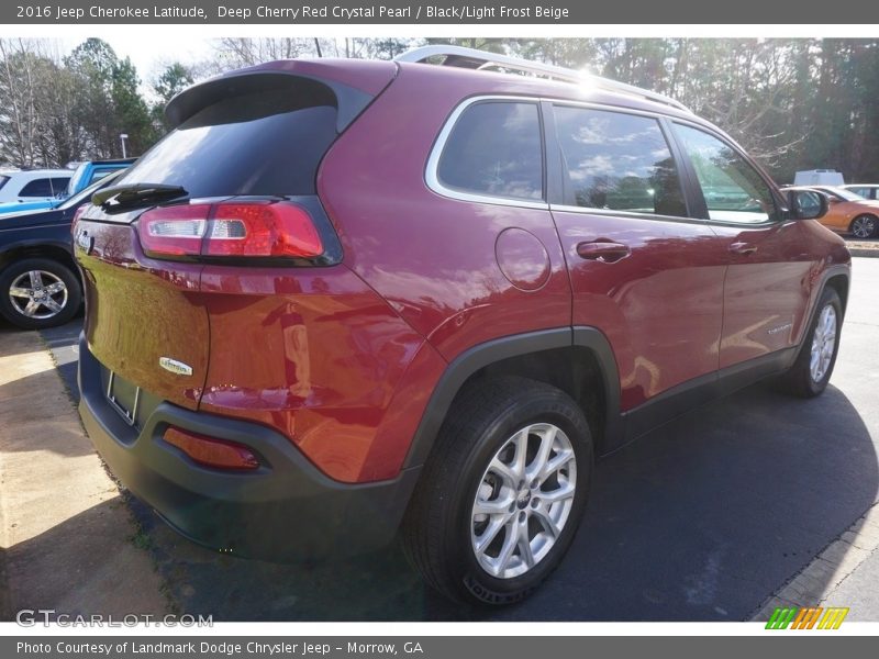 Deep Cherry Red Crystal Pearl / Black/Light Frost Beige 2016 Jeep Cherokee Latitude