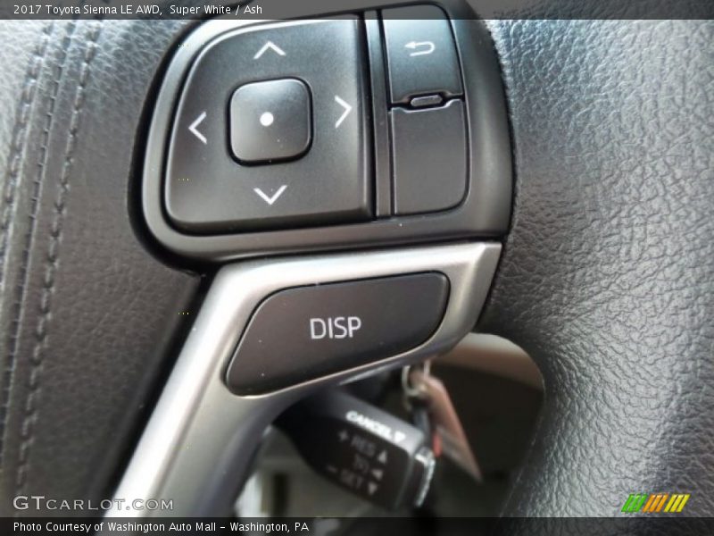 Super White / Ash 2017 Toyota Sienna LE AWD