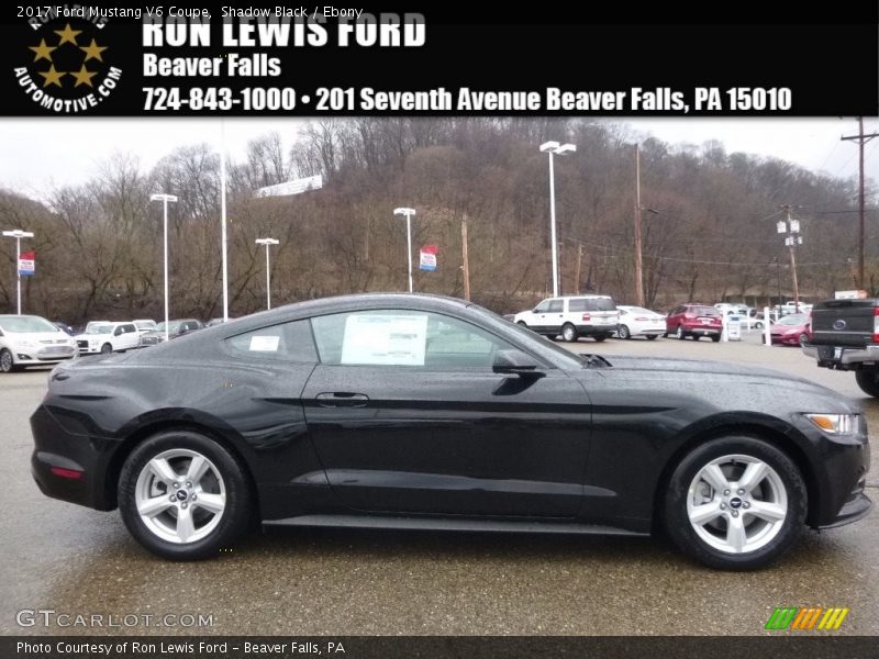 Shadow Black / Ebony 2017 Ford Mustang V6 Coupe