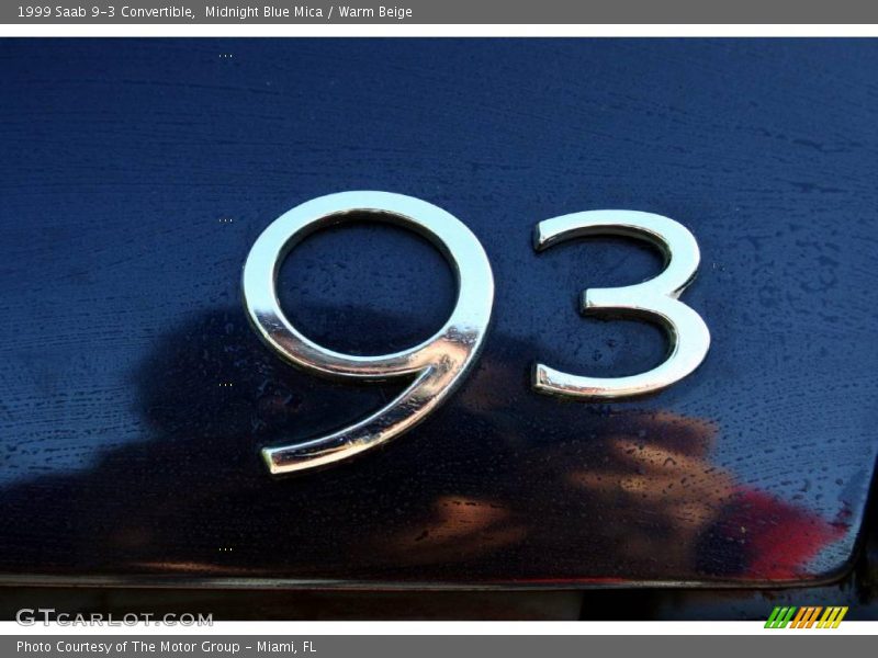 Midnight Blue Mica / Warm Beige 1999 Saab 9-3 Convertible