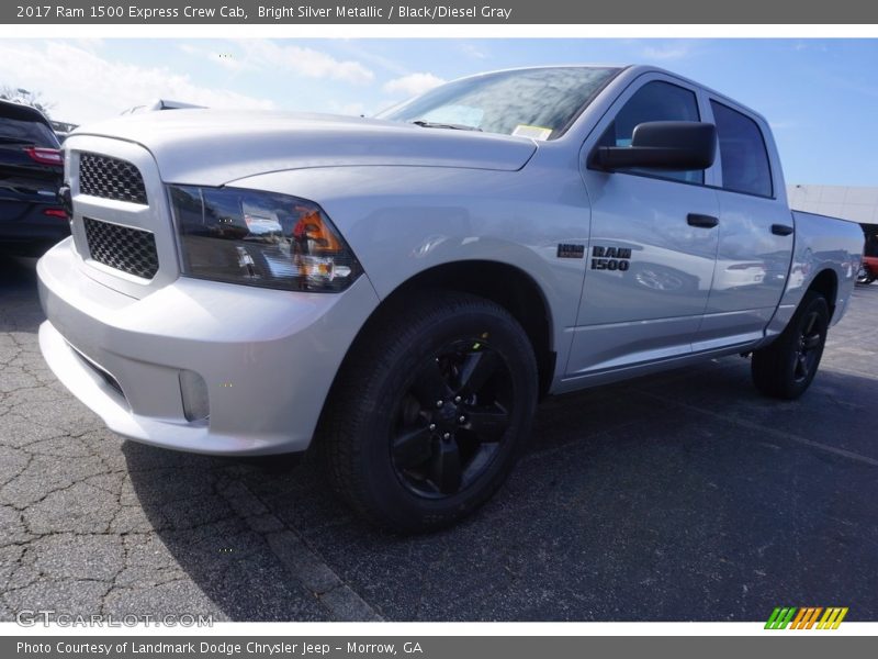 Bright Silver Metallic / Black/Diesel Gray 2017 Ram 1500 Express Crew Cab