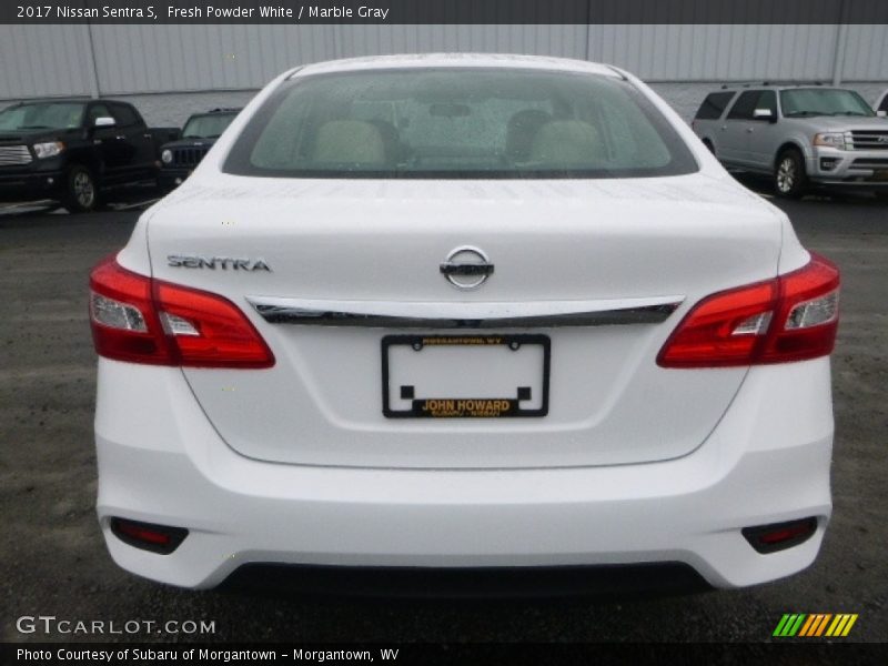 Fresh Powder White / Marble Gray 2017 Nissan Sentra S