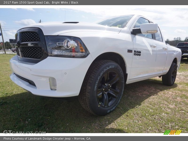 Bright White / Black 2017 Ram 1500 Sport Quad Cab