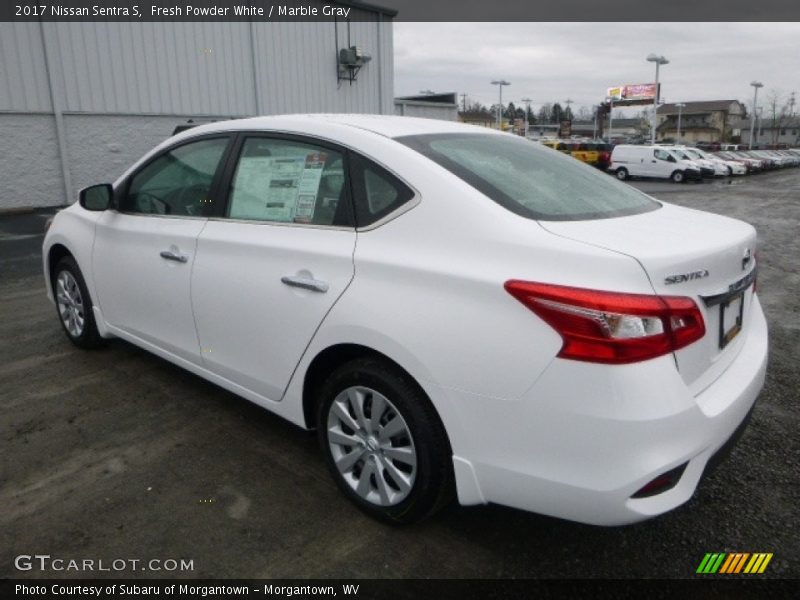 Fresh Powder White / Marble Gray 2017 Nissan Sentra S