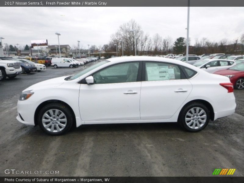 Fresh Powder White / Marble Gray 2017 Nissan Sentra S