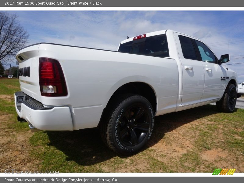 Bright White / Black 2017 Ram 1500 Sport Quad Cab