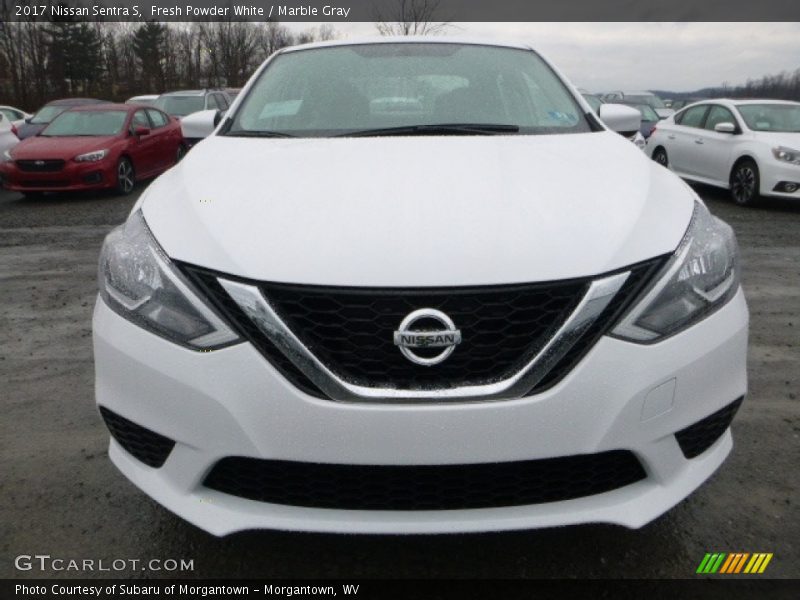 Fresh Powder White / Marble Gray 2017 Nissan Sentra S