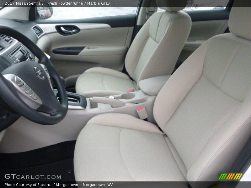 Fresh Powder White / Marble Gray 2017 Nissan Sentra S