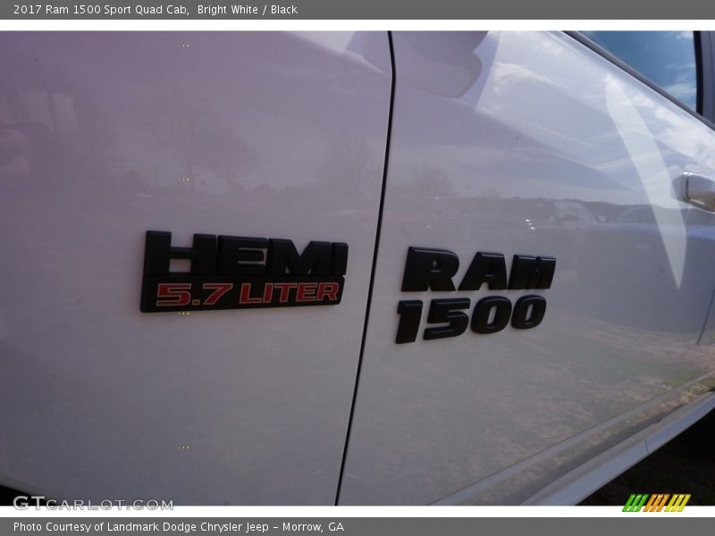 Bright White / Black 2017 Ram 1500 Sport Quad Cab