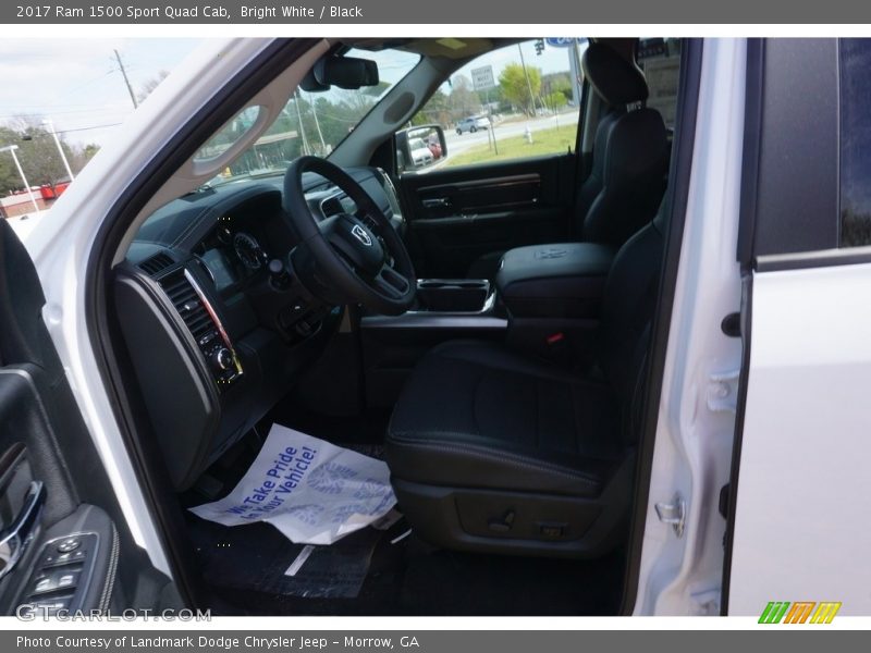 Bright White / Black 2017 Ram 1500 Sport Quad Cab