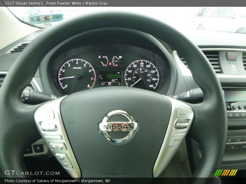 Fresh Powder White / Marble Gray 2017 Nissan Sentra S