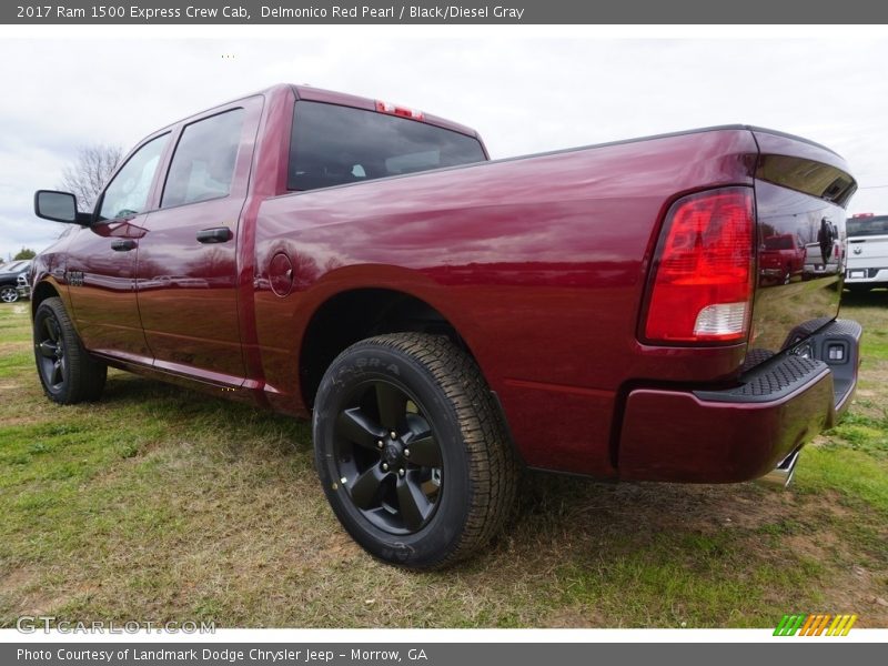 Delmonico Red Pearl / Black/Diesel Gray 2017 Ram 1500 Express Crew Cab