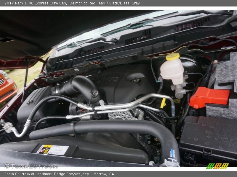 Delmonico Red Pearl / Black/Diesel Gray 2017 Ram 1500 Express Crew Cab