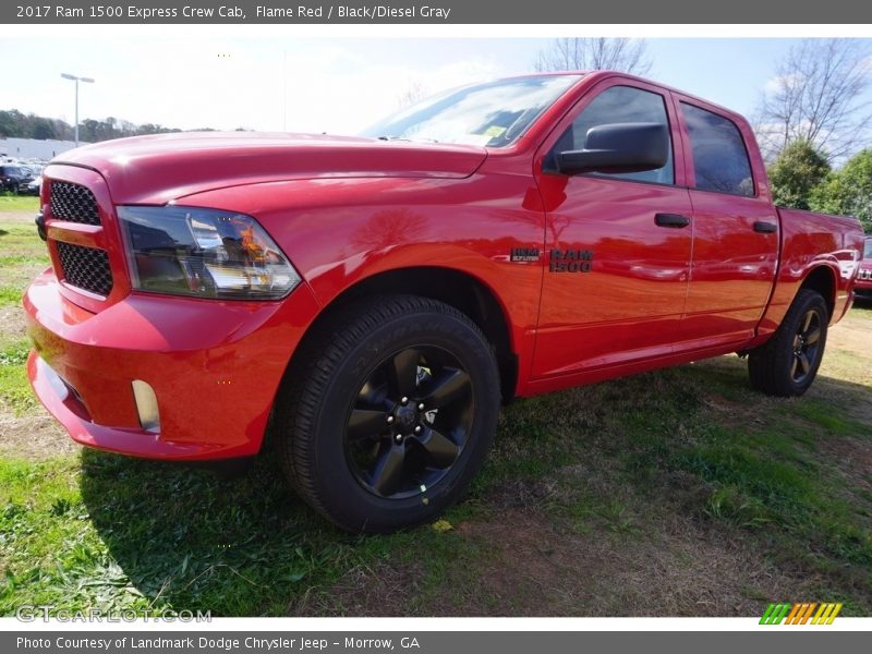 Flame Red / Black/Diesel Gray 2017 Ram 1500 Express Crew Cab