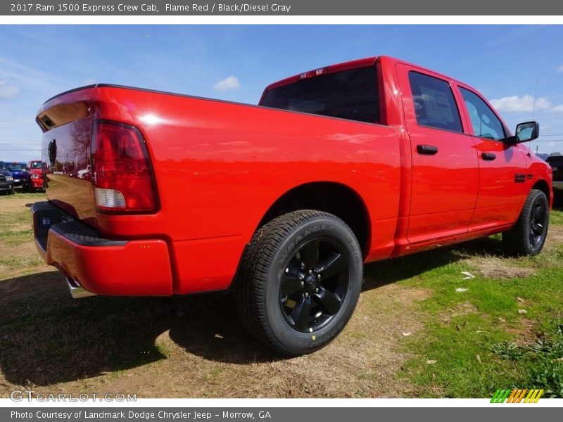 Flame Red / Black/Diesel Gray 2017 Ram 1500 Express Crew Cab