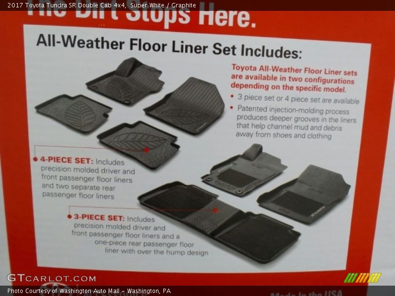 Super White / Graphite 2017 Toyota Tundra SR Double Cab 4x4